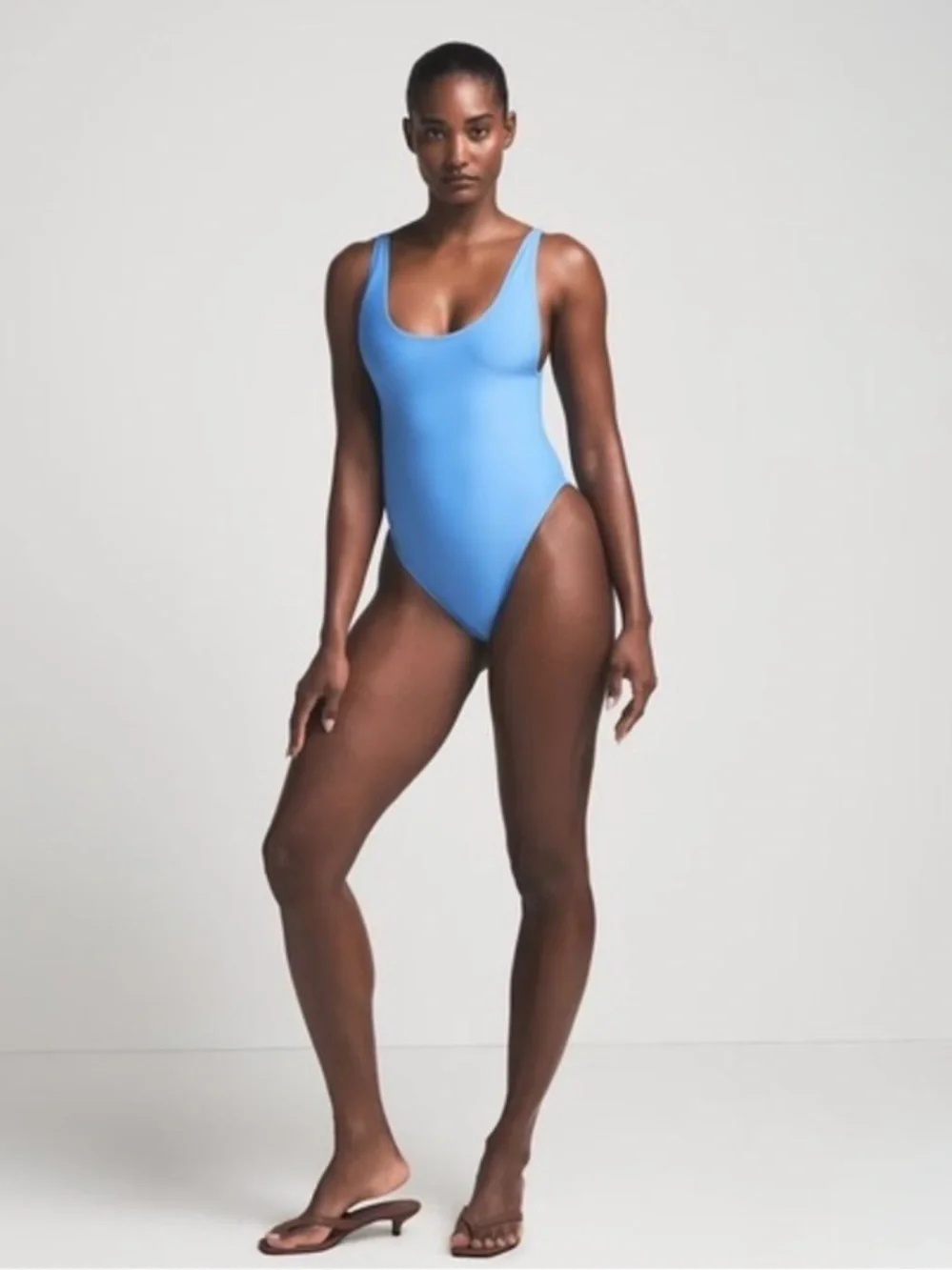 Skims signature swim scoop neck one piece Color tide NWT size XL